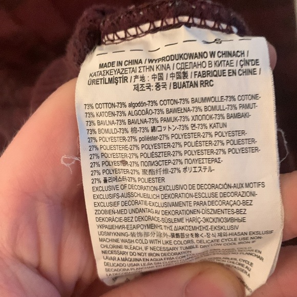 Gorgeous Vintage Vans Burgundy Cotton blend Skateboarding Hoodie High Quality! - Picture 10 of 10